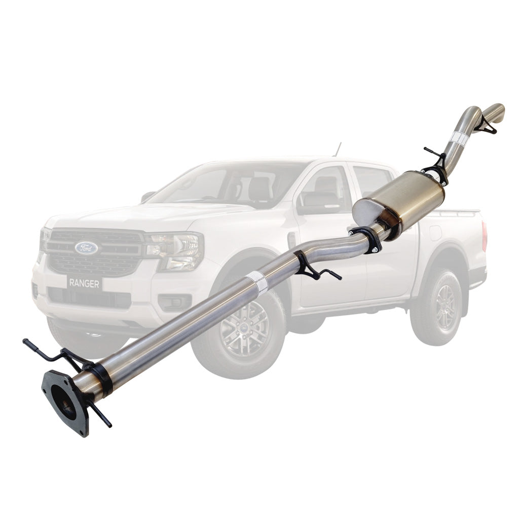 Ford Ranger Next Gen 3L V6 TD 2022 On 3" DPF Back Stainless Steel Exhaust With Muffler Only (FD255-MOSS)