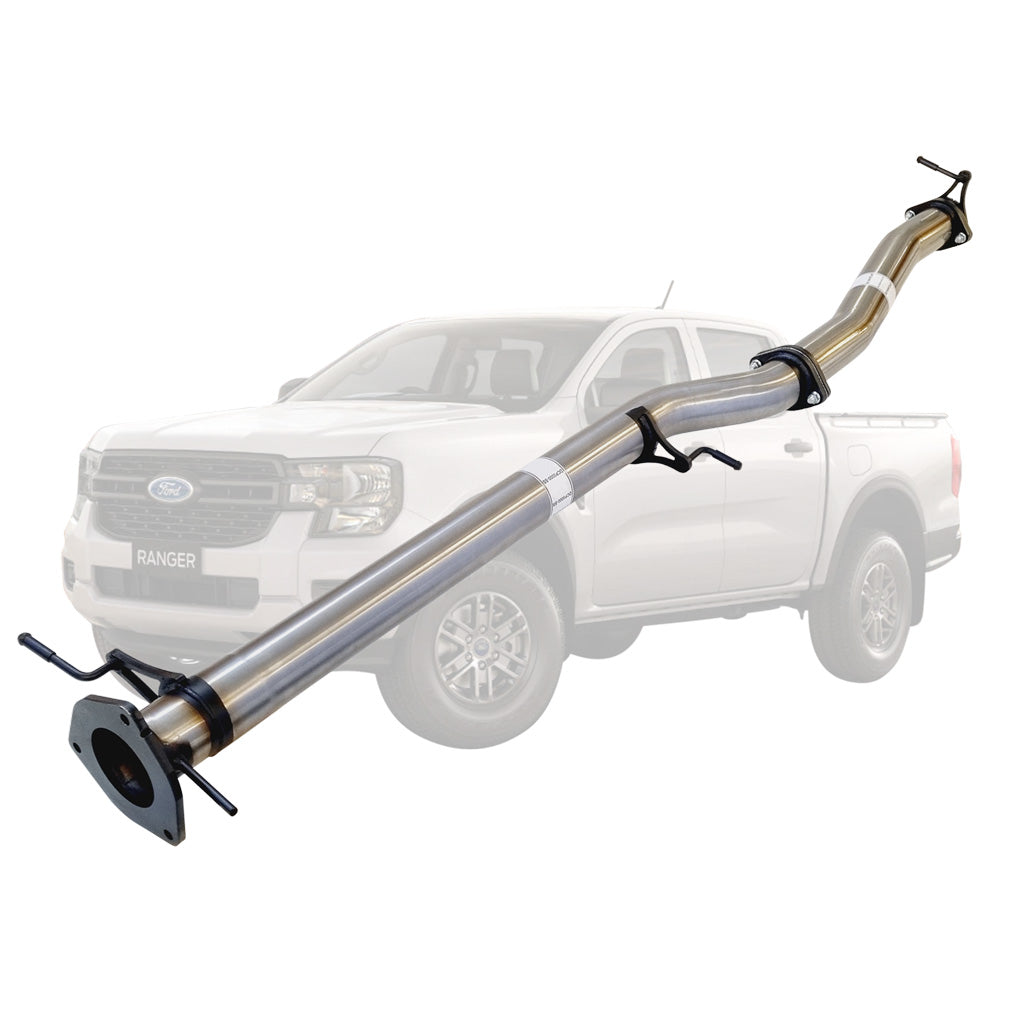 Ford Ranger Next Gen V6 3L Turbo Diesel 2022 > 3" DPF Back Stainless Exhaust With Pipe Only & Diff Dump (FD255-POD-SS)