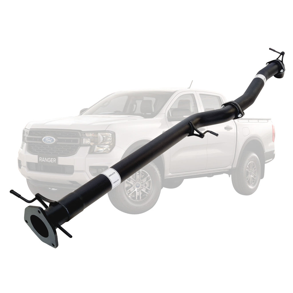 Ford Ranger Next Gen V6 3L Turbo Diesel 2022 > 3" DPF Back Exhaust With Pipe Only And Diff Dump Exit (FD255-POD)