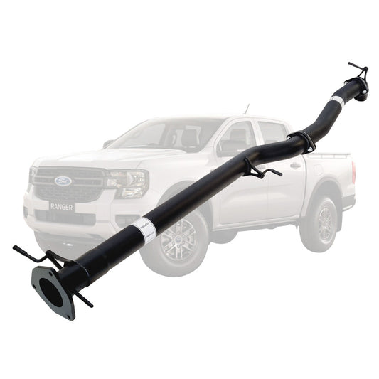 Ford Ranger Next Gen V6 3L Turbo Diesel 2022 > 3" DPF Back Exhaust With Pipe Only And Diff Dump Exit (FD255-POD)
