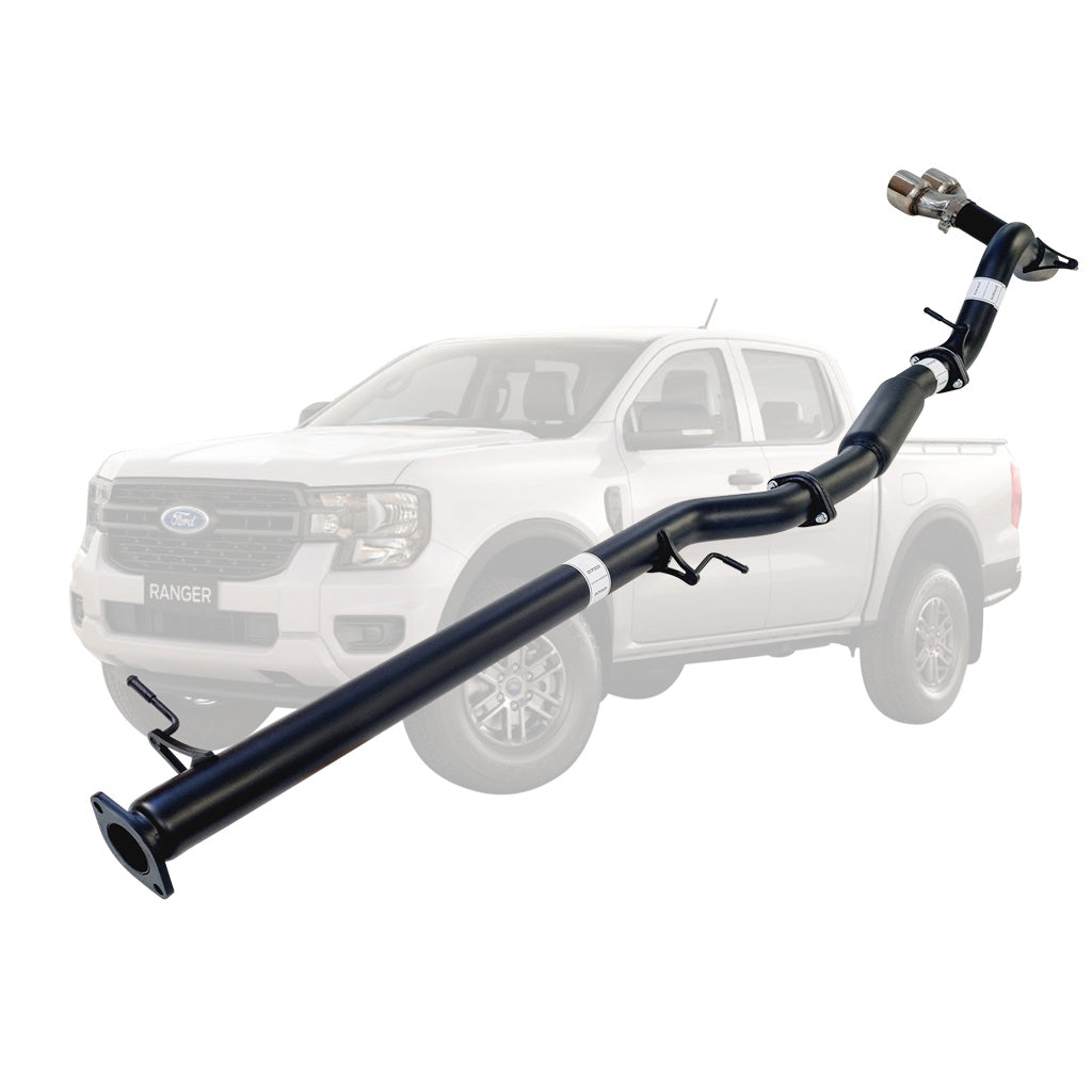 Ford Ranger Next Gen 2.0L Bi-Turbo DPF-back hotdog twin tip side exit FD256-HOS