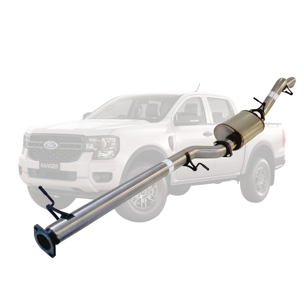 Ford Ranger Next Gen 2.0L Bi-Turbo stainless DPF-back muffler only FD256-MOSS