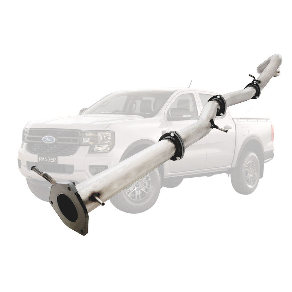 FD355-POSS Ford Ranger Next Gen 3L V6 3.5 inch stainless DPF-back exhaust with pipe only