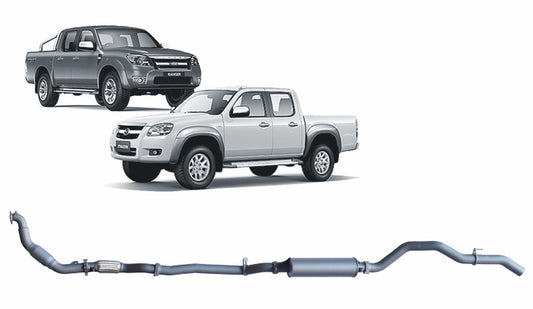 Redback 3-inch Turbo-Back, Cat & Large Muffler – Ford Ranger, Mazda BT-50 | FRX20200-CM
