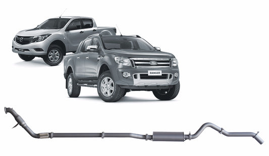 Redback 3-inch Turbo-Back, Cat & Large Muffler – Ford Ranger, Mazda BT-50 | FRX21100-CM