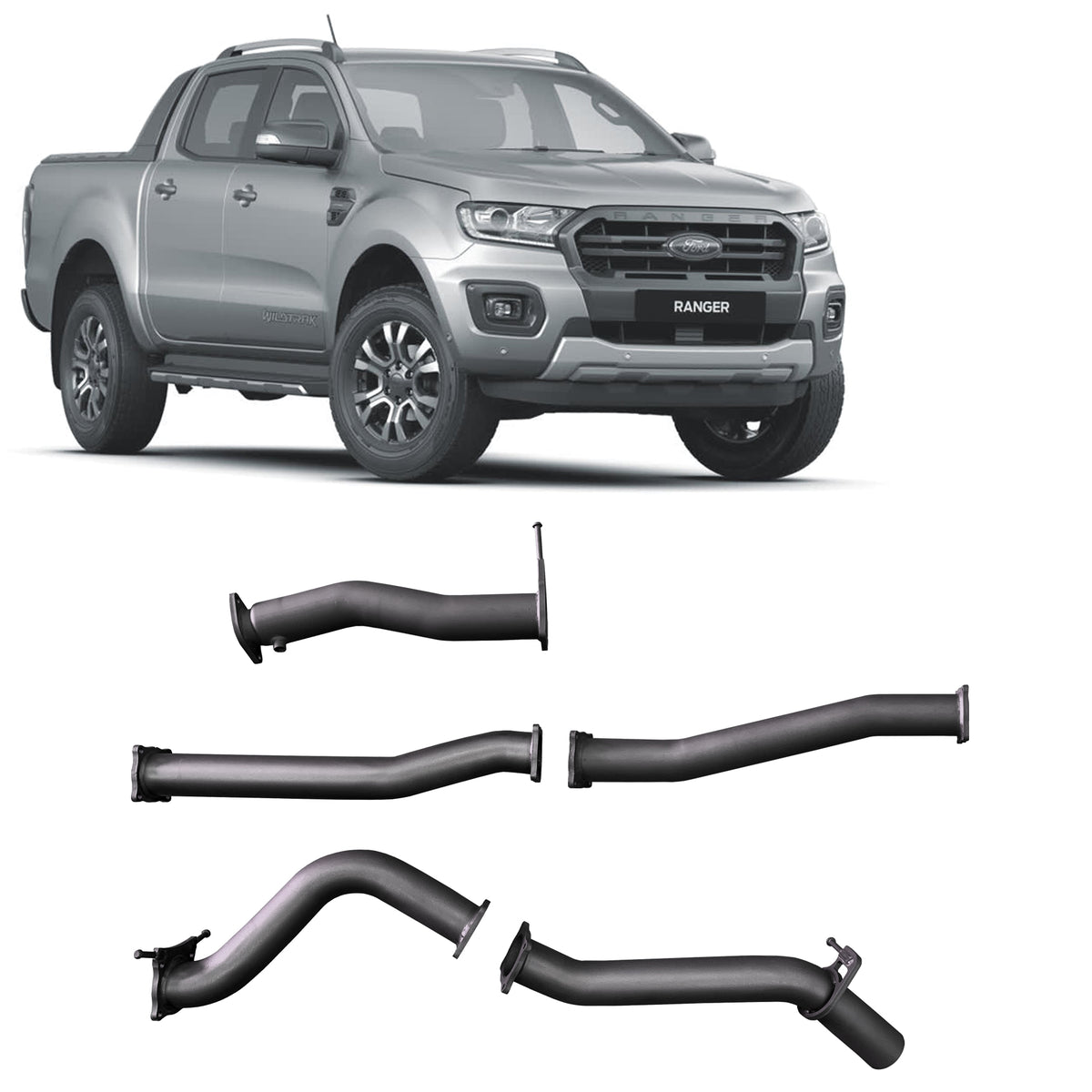 Redback 3-inch DPF-Back, Muffler Delete – Ford Ranger 3.2L | FRX22100-PO