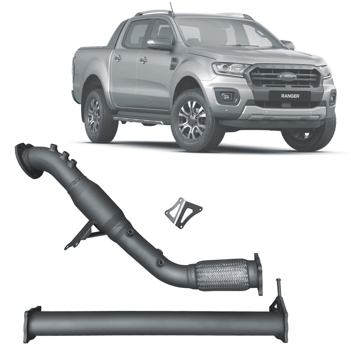 Redback 3-inch DPF Replacement Adapter with Cat – Ford Ranger 3.2L, Restricted Use | FRX22200-CA