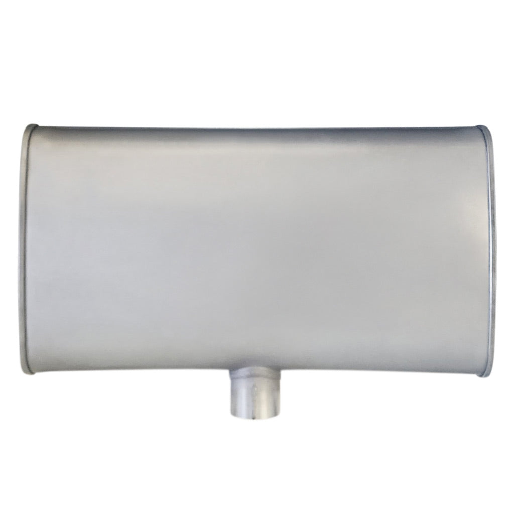 G649GPV-T — 12 x 4 x 22 ST (IN 57"ID x OUT 51" ID x 2) T Muffler, Perf - LE/Gls