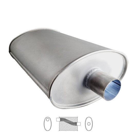 H-Series 2.25 inch oval muffler