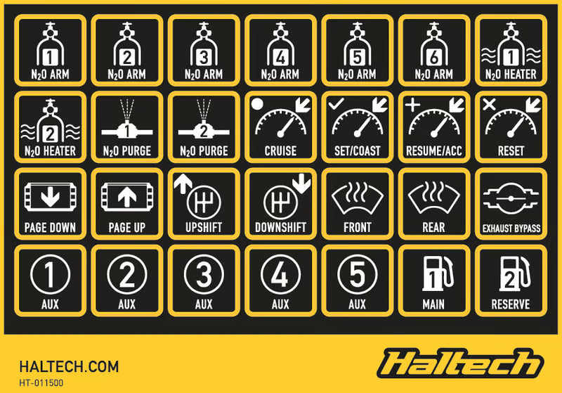Haltech CAN Keypad Label Set HT-011500