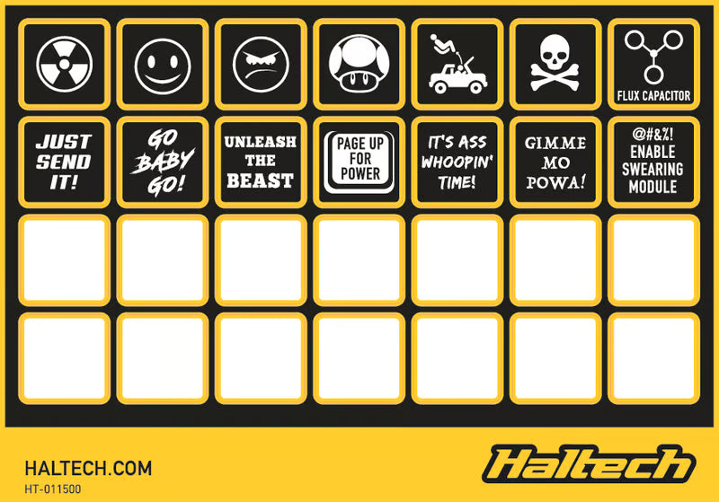 Haltech CAN Keypad Label Set HT-011500