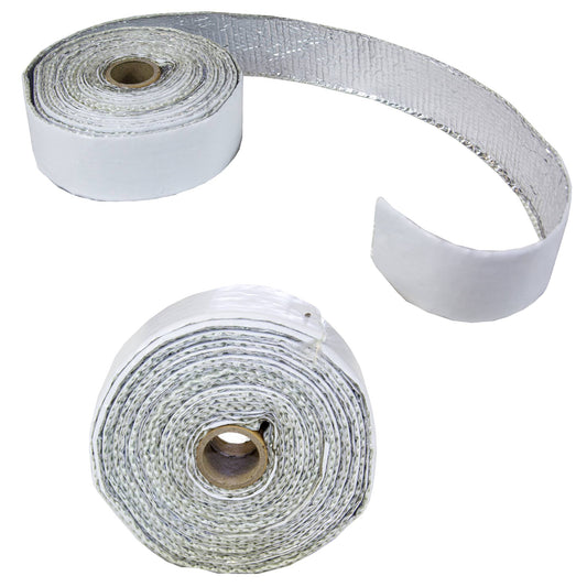 Redback White Glass Heat Tape – 40mm × 2mm × 5m – Foil Backed / Adhesive | HTFGWF0402-5A