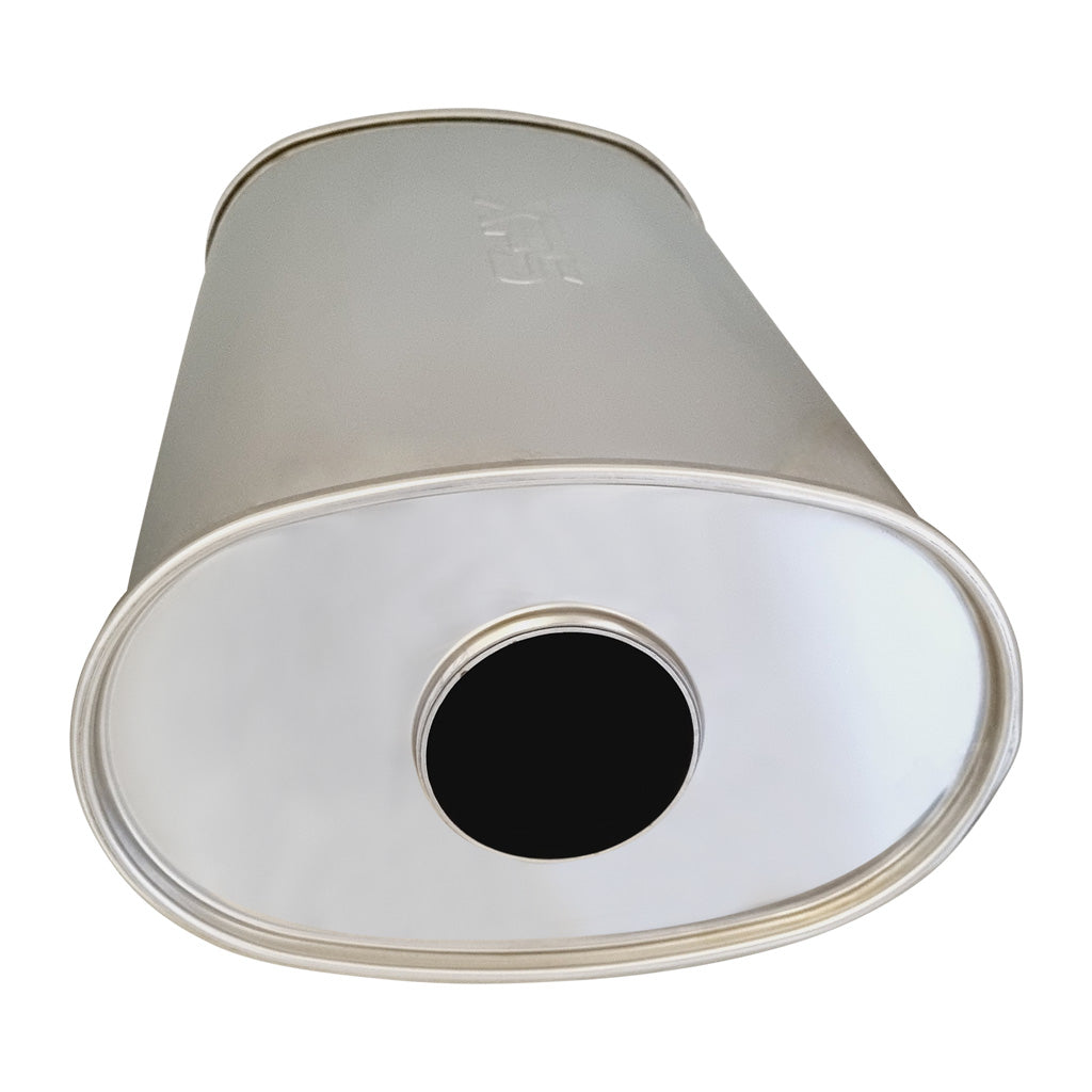 I842GPY-304P — 10" x 6.5" Centre/Dual Configurations Mufflers | Stainless 304 | Select Your Size Length and Internal Options