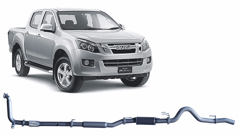 Redback 3-inch Turbo-Back, Resonator, No Cat – Isuzu D-MAX | IDX11800-PR