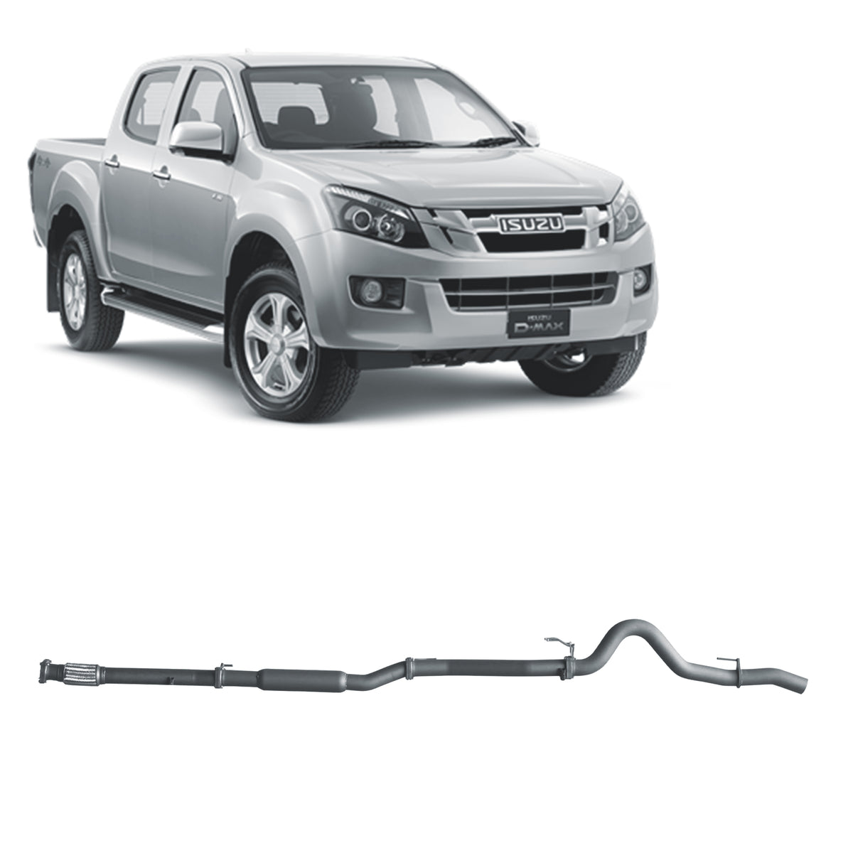 Redback 3-inch DPF-Back, Muffler Delete – Isuzu D-MAX | IDX12800-PO