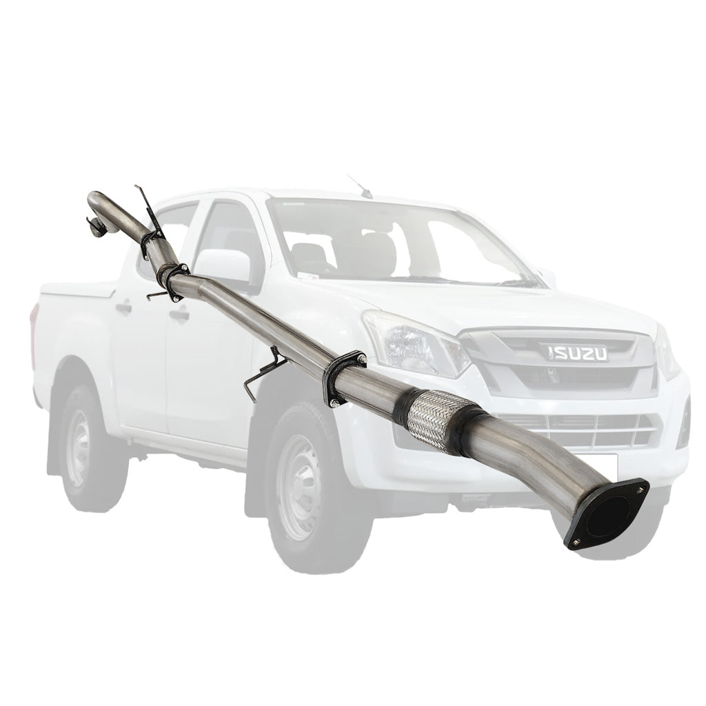 Isuzu D-Max 3.0L 2016–2019 3" DPF-Back Exhaust System - Stainless Steel / Hotdog (Quiet)