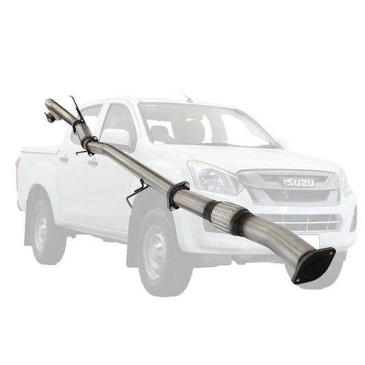 Isuzu D-Max 3.0L 2016–2019 3" DPF-Back Exhaust System - Stainless Steel / Hotdog (Quiet)