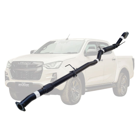 Isuzu D-Max 2020 Onwards 3.0L 4JJ3-TCX 3" DPF-Back Exhaust System - Aluminised Steel / Hotdog (Quiet)