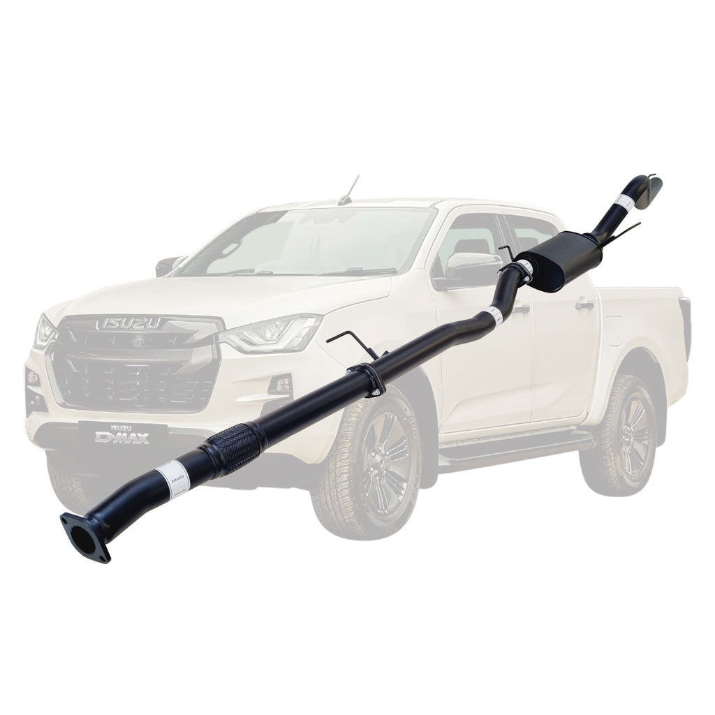 Isuzu D-Max 2020 Onwards 3.0L 4JJ3-TCX 3" DPF-Back Exhaust System - Aluminised Steel / Muffler (Quietest)
