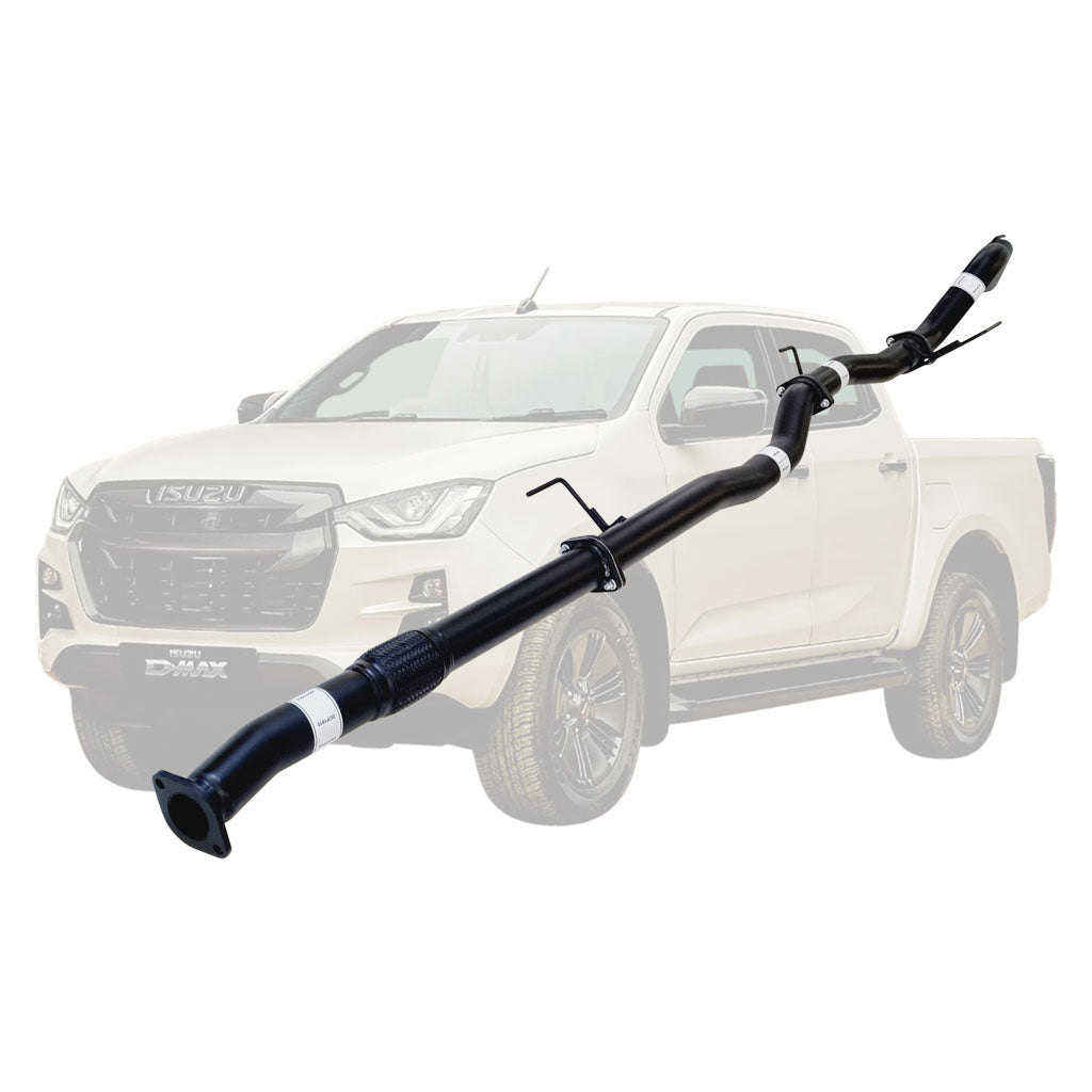 Isuzu D-Max 2020 Onwards 3.0L 4JJ3-TCX 3" DPF-Back Exhaust System - Aluminised Steel / Pipe (Moderate)
