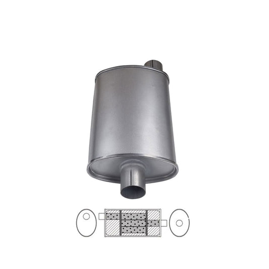 J-Series 2 inch oval muffler