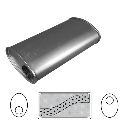 Redback 2 1/2" Megaflow Muffler – 16" Offset/Offset | J736MN