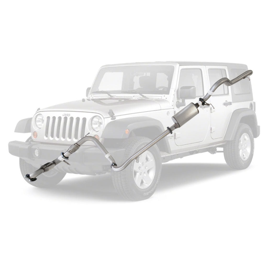Jeep Wrangler JK 2.8 CRD 2007-2010 3 inch stainless full exhaust muffler and cat JP206-MCSS