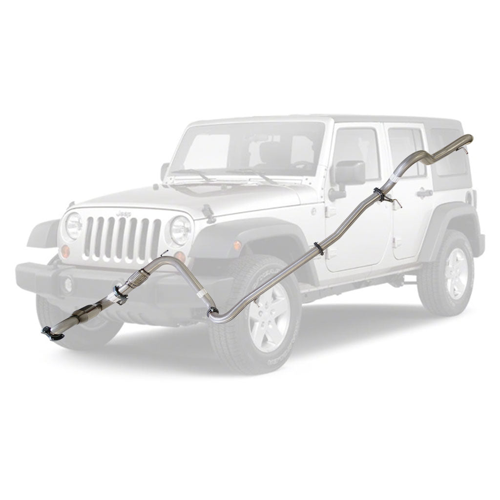 Jeep Wrangler JK 2.8 CRD 2007-2010 3 inch stainless full exhaust pipe and cat JP206-PCSS