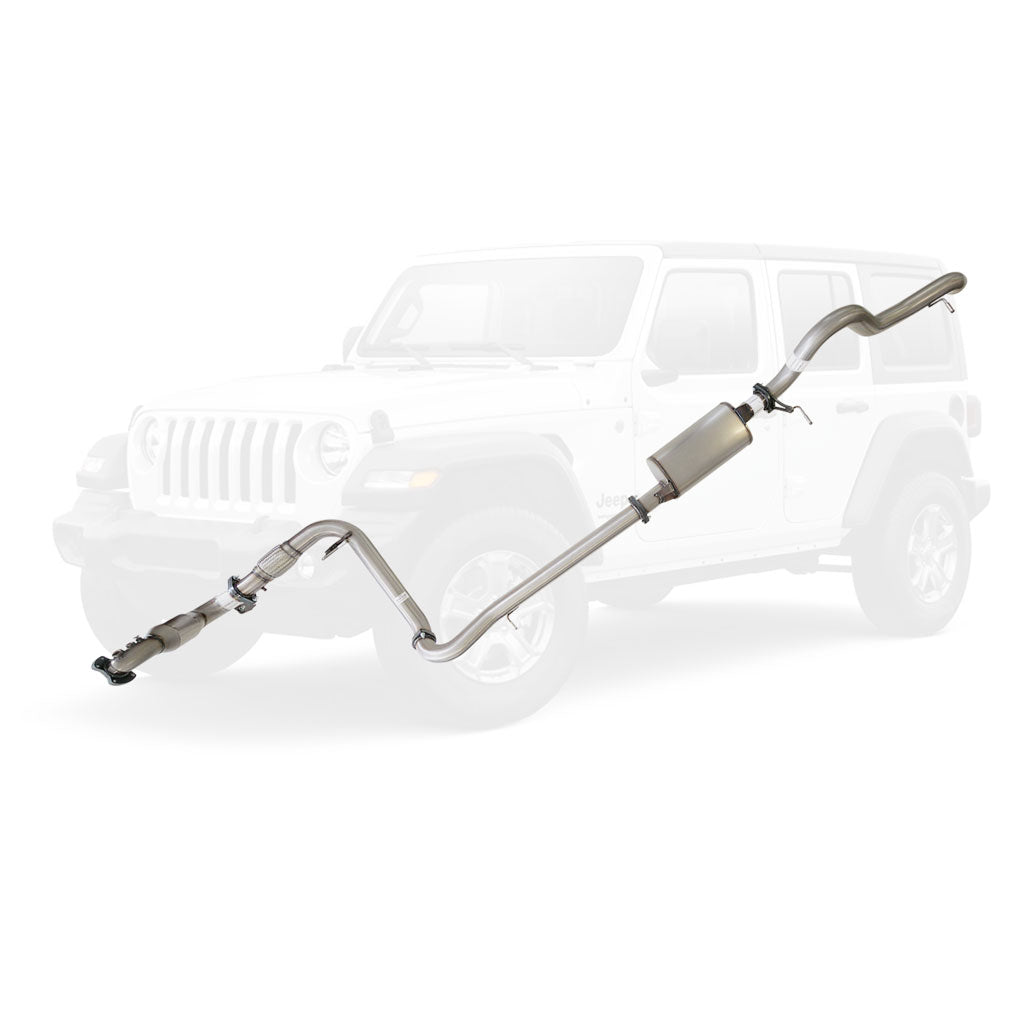 Jeep Wrangler JK 2.8 DPF 2010-2015 3 inch stainless full exhaust muffler and cat JP207-MCSS