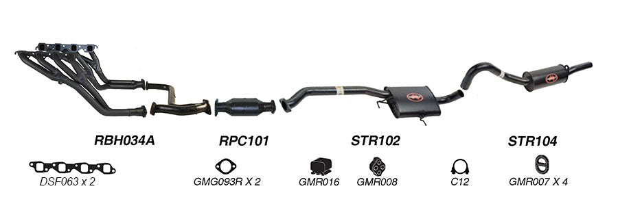 Redback 2.5-inch Engine-Back Exhaust, Single Outlet – Holden Commodore | K-RPM14590
