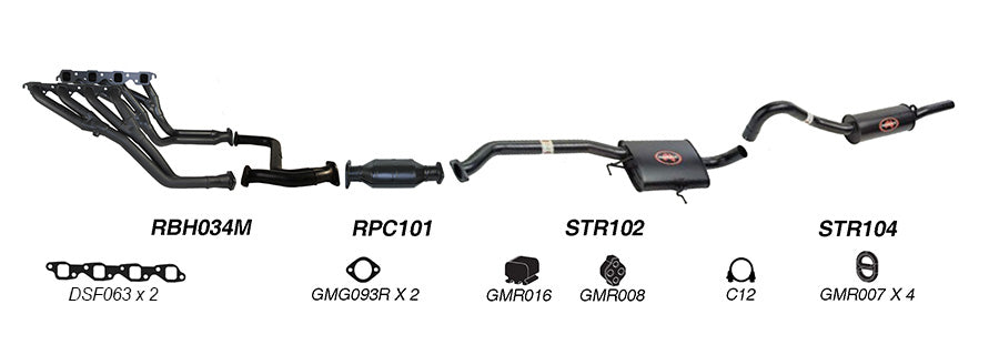 Redback 2.5-inch Engine-Back Exhaust, Single Outlet – Holden Commodore | K-RPM14620