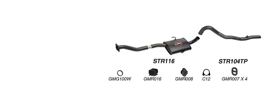 Redback 2.5-inch Cat-Back Exhaust, Rear Muffler Delete – Holden Commodore | K-RPM15703