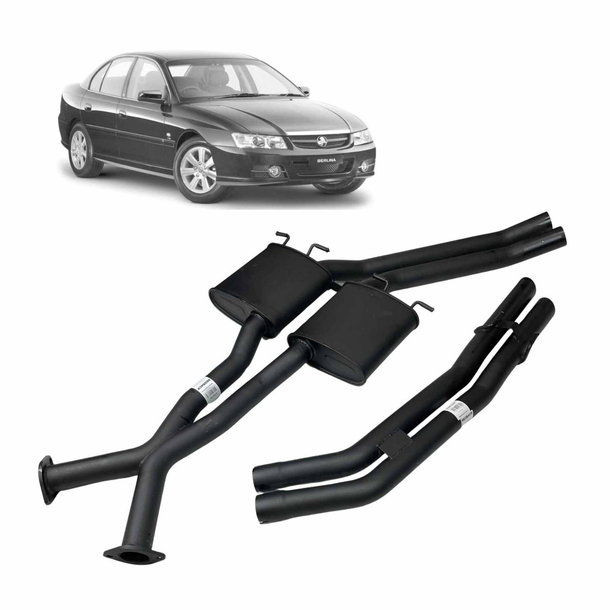 Redback Exhaust for Holden Commodore 5.7L V8 VT VX VY VZ And VZ V6 Or Supercharged Sedans - Cat Back with Rear Muffler Delete | K-RPM15712