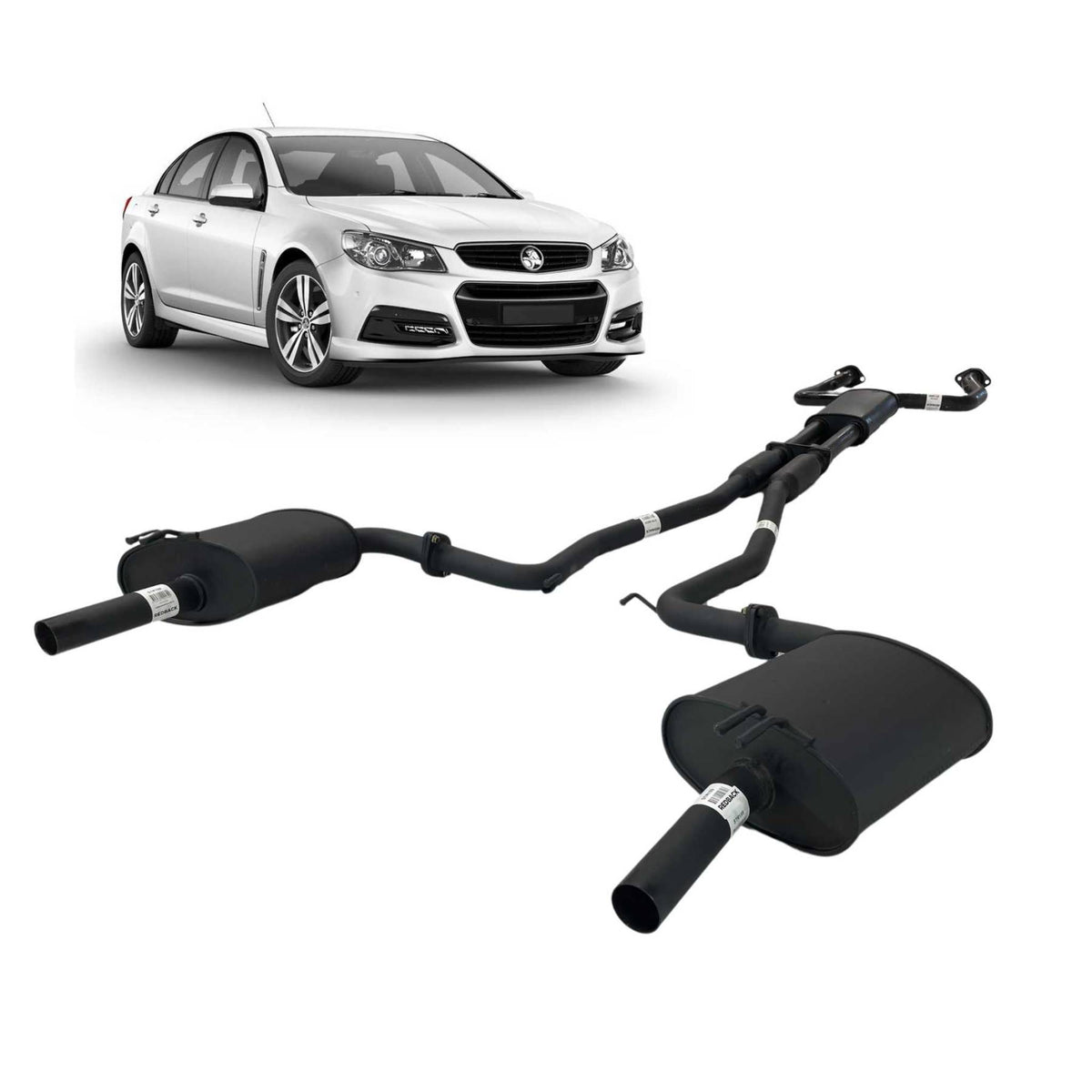 Redback Twin 2.25-inch Cat-Back Exhaust, Single Outlet – Holden Commodore | K-RPM15752