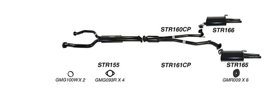 Redback Twin 2.25-inch Cat-Back Exhaust, Dual Outlet – Holden Commodore | K-RPM15753