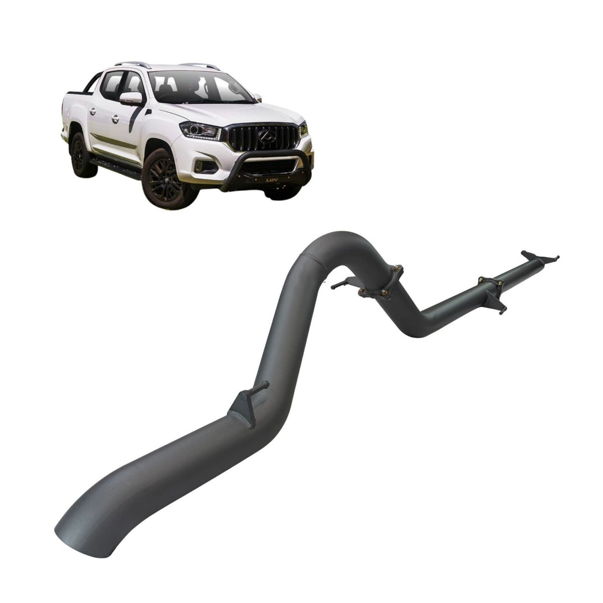 Redback 3.5-inch DPF-Back Exhaust, Muffler Delete – LDV T60 Pre-Facelift 2.8L | LTX90135-PO