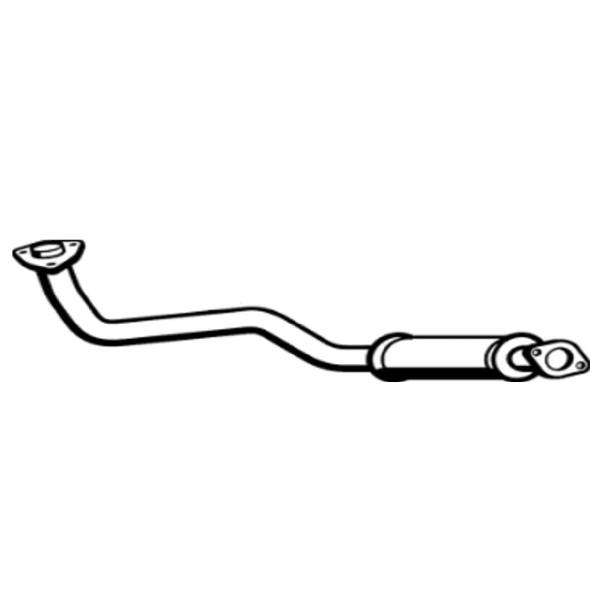 Redback Engine Pipe with Resonator, No Flex – Toyota LandCruiser 75/78/79 1HZ | M1340