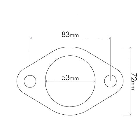 Redback 2-Bolt Flange Gasket – 53mm ID | MAG014R