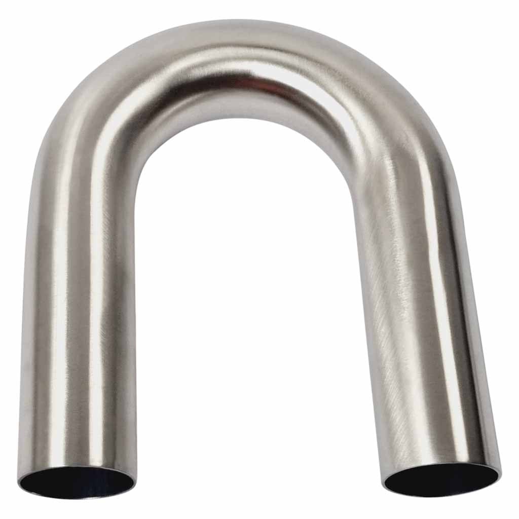 MB175180-304B — 1.75 Inch 180 Degree 1.5D Radius Mandrel Bend Brushed 304 Stainless Steel