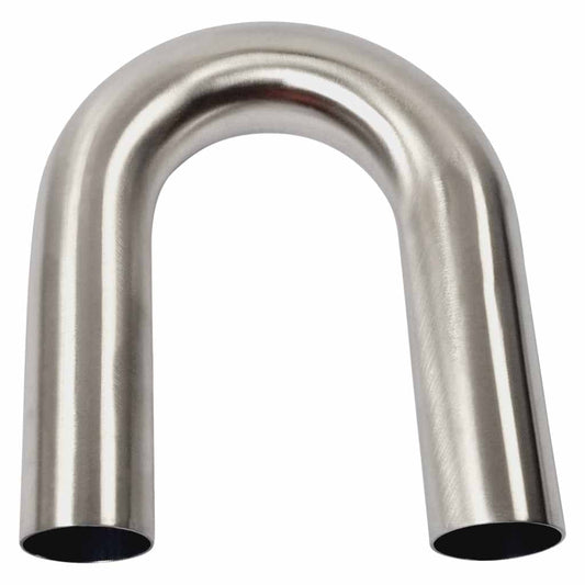 MB175180-304B — 1.75 Inch 180 Degree 1.5D Radius Mandrel Bend Brushed 304 Stainless Steel