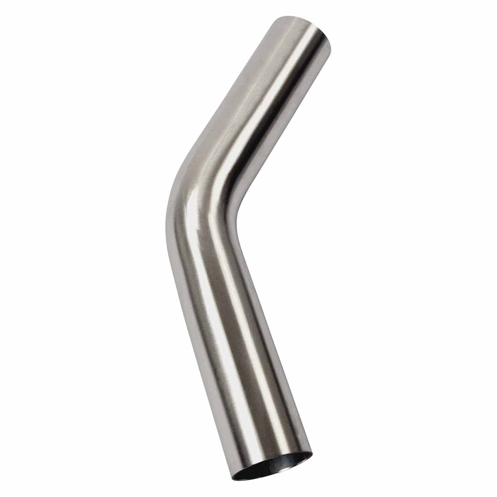 MB17545-304B — 1.75 Inch 45 Degree 1.5D Radius Mandrel Bend Brushed 304 Stainless Steel