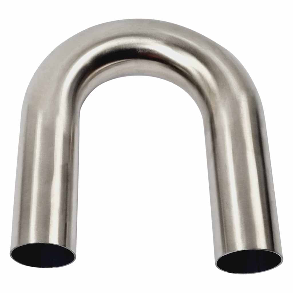 MB200180-304B — 2 Inch 180 Degree 1.5D Radius Mandrel Bend Brushed 304 Stainless Steel