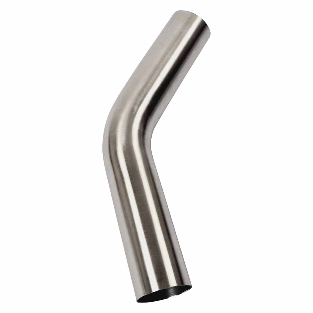 MB20045-304B — 2 Inch 45 Degree 1.5D Radius Mandrel Bend Brushed 304 Stainless Steel