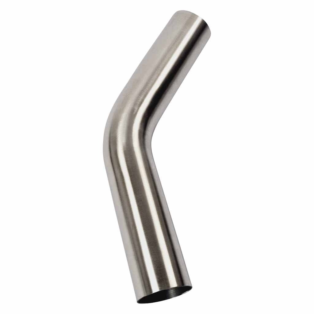 MB22545-304B — 2.25 Inch 45 Degree 1.5D Radius Mandrel Bend Brushed 304 Stainless Steel