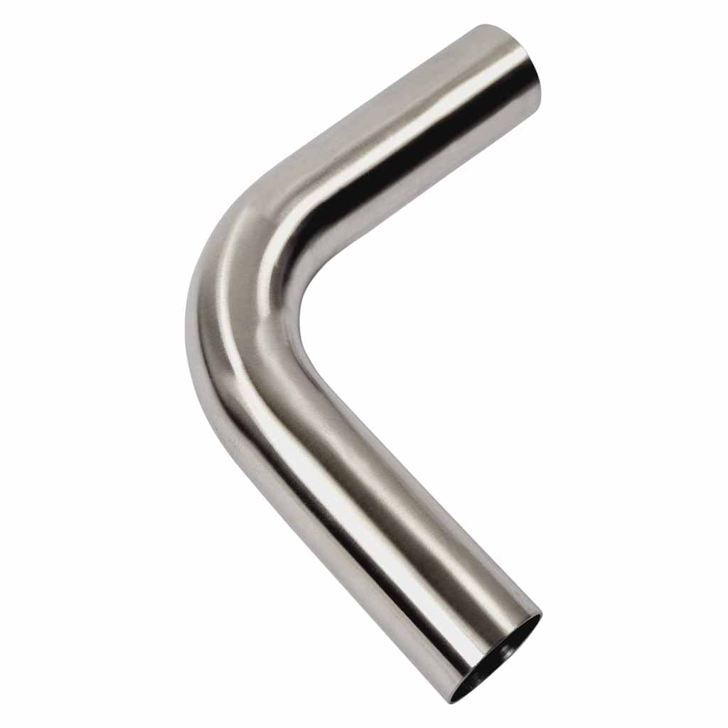 MB22590-304B — 2.25 Inch 90 Degree 1.5D Radius Mandrel Bend Brushed 304 Stainless Steel