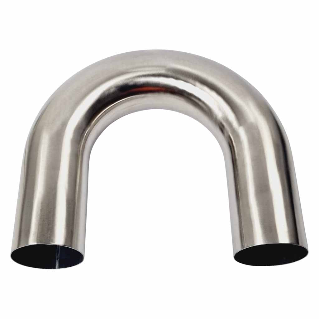 MB400180-304B — 4 Inch 180 Degree 1.5D Radius Mandrel Bend Brushed 304 Stainless Steel