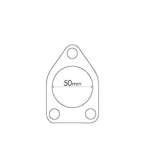 Redback Mitsubishi Magna Tailpipe 3-Bolt Gasket – 50mm ID | MBG018R