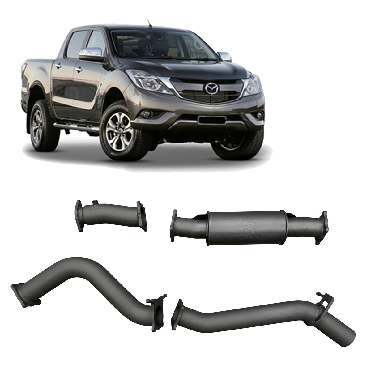 Redback 3-inch DPF-Back with Resonator – Mazda BT-50 07/2016–09/2020 | MBX22300-PR