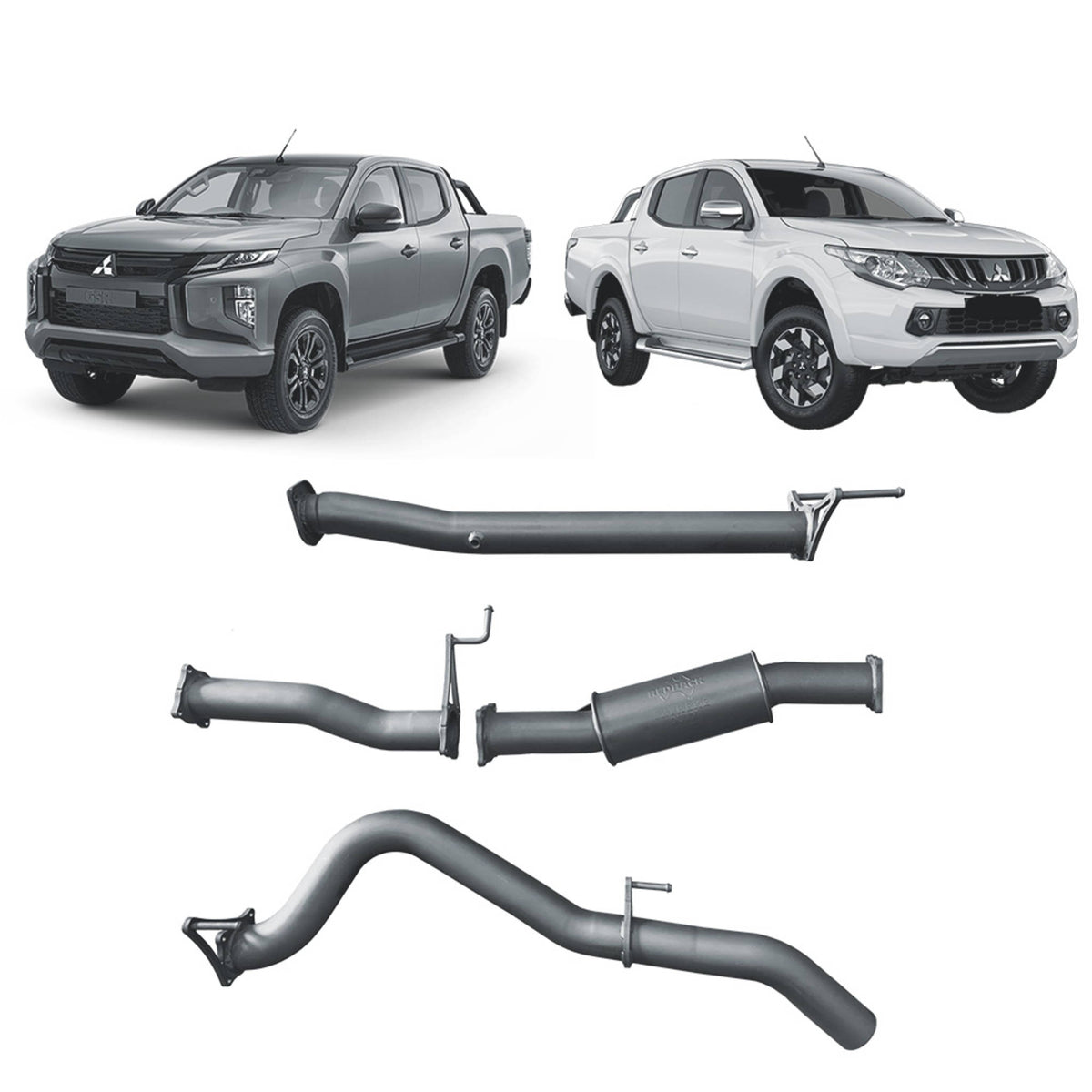 Redback 3-inch DPF-Back, Resonator – Mitsubishi Triton MQ/MR | MTX32800-PR