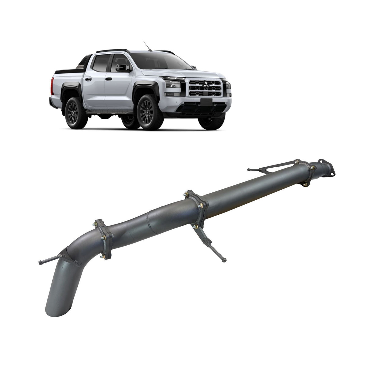 Redback 3.5-inch DPF-Back Exhaust, Muffler Delete – Mitsubishi Triton MV | MTX32935-PO